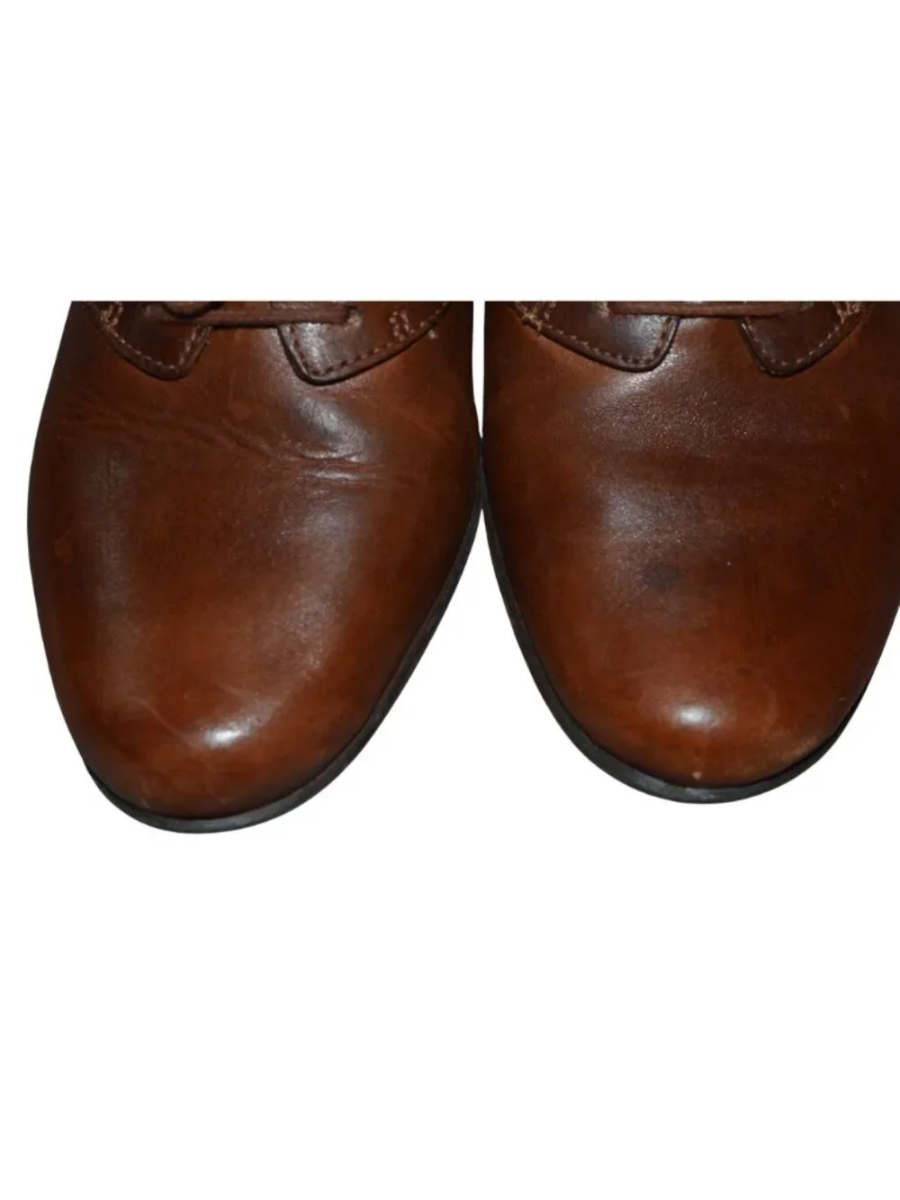 Nurture London Leather Oxford Heels Womens Size 7.5 Coquette Retro Vintage Style
